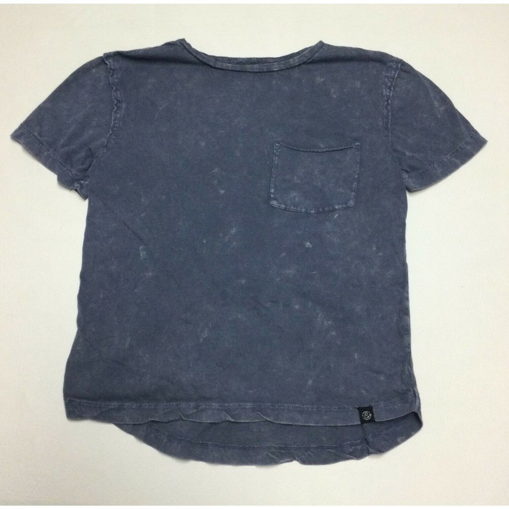 T & B Boys Short Sleeve Pocket T-shirt Size M 8 10  Blue Gray Tee Shirt